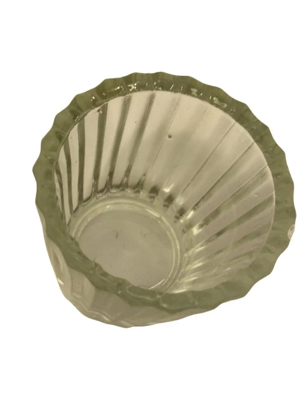 Ribbed Cut Glass Votive Tea Light Candle Holder Clear Small Wedding 2 x 2